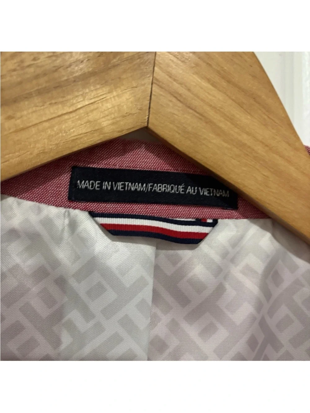 Tommy Hilfiger Men's 38R Sport Coat Blazer Pink/Red Cotton Two Button Preppy
